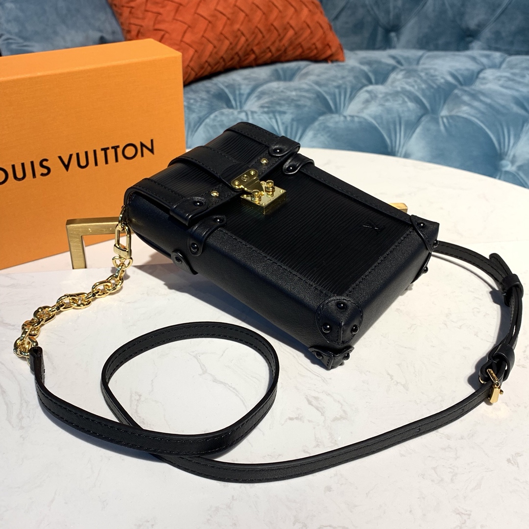 Louis Vuitton VERTICAL TRUNK POCHETTE Mini Bag Epi Leather M67871 Black